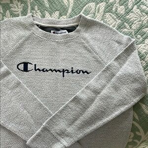 Champion Herringbone Crewneck in Gray